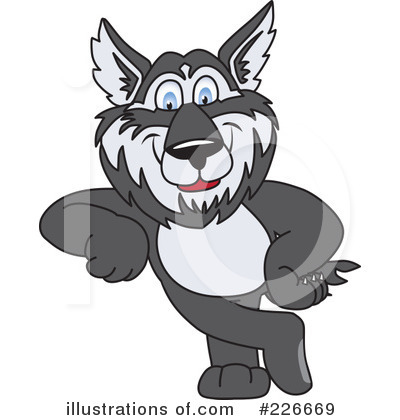 Royalty-Free (RF) Husky Mascot Clipart Illustration by Mascot Junction - Stock Sample #226669