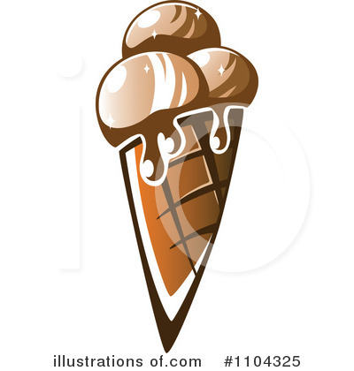 Ice Cream Cone Clipart #1104325 by Vector Tradition SM
