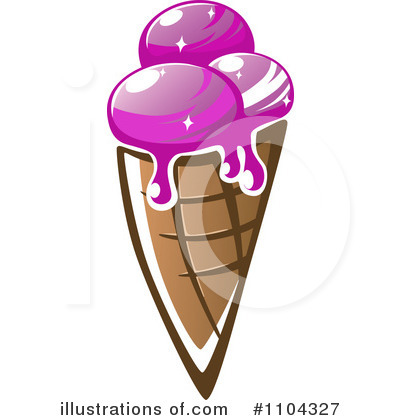 Ice Cream Cone Clipart #1104327 by Vector Tradition SM