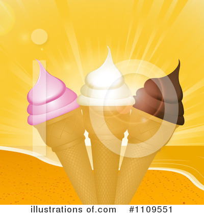 Ice Cream Cone Clipart #1109551 by elaineitalia