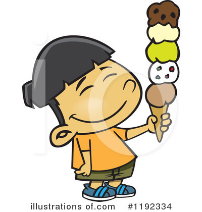 Waffle Ice Cream Cone Clipart #1192334 by toonaday