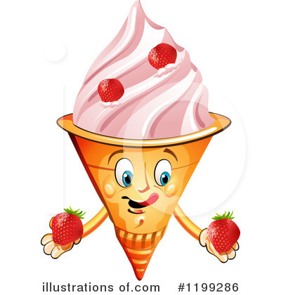 Waffle Ice Cream Cone Clipart #1199286 by merlinul
