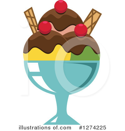 Ice Cream Sundae Clipart #1274225 by Vector Tradition SM