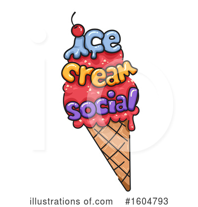 Waffle Ice Cream Cone Clipart #1604793 by BNP Design Studio