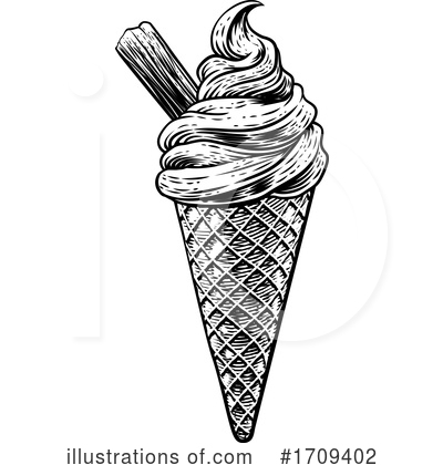 Waffle Cone Clipart #1709402 by AtStockIllustration
