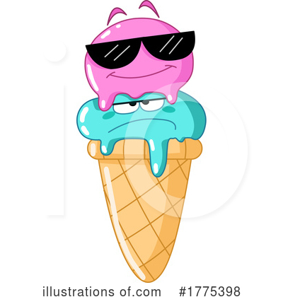 Waffle Ice Cream Cone Clipart #1775398 by yayayoyo