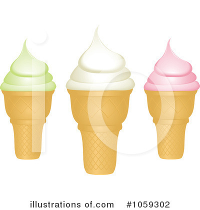 Royalty-Free (RF) Ice Cream Cone Clipart Illustration by elaineitalia - Stock Sample #1059302