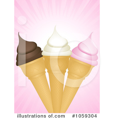 Royalty-Free (RF) Ice Cream Cone Clipart Illustration by elaineitalia - Stock Sample #1059304