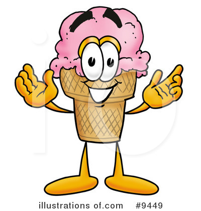 Ice Cream Cone Clipart #9449 by Mascot Junction