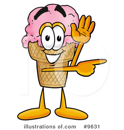Ice Cream Cone Clipart #9631 by Mascot Junction