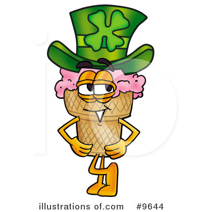 Royalty-Free (RF) Ice Cream Cone Clipart Illustration by Mascot Junction - Stock Sample #9644