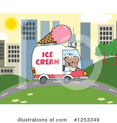 Royalty-Free (RF) Ice Cream Truck Clipart Illustration by Hit Toon - Stock Sample #1253349