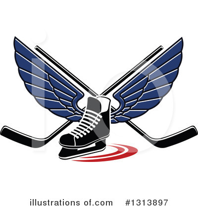 Royalty-Free (RF) Ice Hockey Clipart Illustration by Vector Tradition SM - Stock Sample #1313897