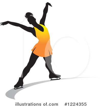 Royalty-Free (RF) Ice Skating Clipart Illustration by Lal Perera - Stock Sample #1224355