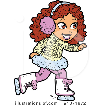 Royalty-Free (RF) Ice Skating Clipart Illustration by Clip Art Mascots - Stock Sample #1371872