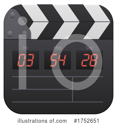 Clapperboard Clipart #1752651 by Vector Tradition SM