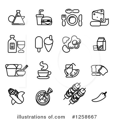 Royalty-Free (RF) Icons Clipart Illustration by AtStockIllustration - Stock Sample #1258667