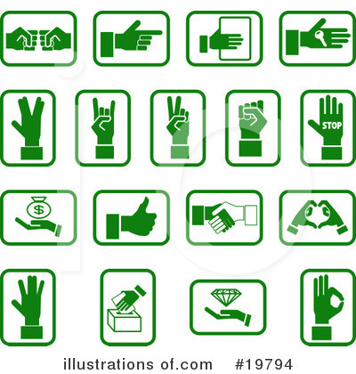 Sign Language Clipart #19794 by AtStockIllustration
