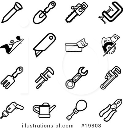 Pliers Clipart #19808 by AtStockIllustration