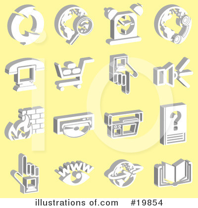 Royalty-Free (RF) Icons Clipart Illustration by AtStockIllustration - Stock Sample #19854