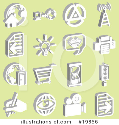 Royalty-Free (RF) Icons Clipart Illustration by AtStockIllustration - Stock Sample #19856