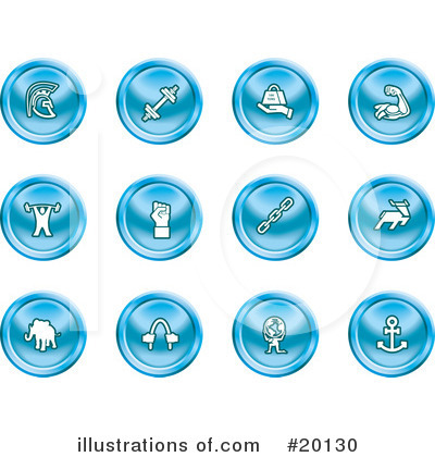 Royalty-Free (RF) Icons Clipart Illustration by AtStockIllustration - Stock Sample #20130