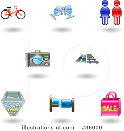 Royalty-Free (RF) Icons Clipart Illustration by AtStockIllustration - Stock Sample #36000