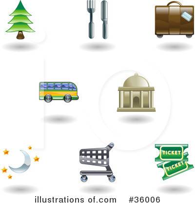 Royalty-Free (RF) Icons Clipart Illustration by AtStockIllustration - Stock Sample #36006