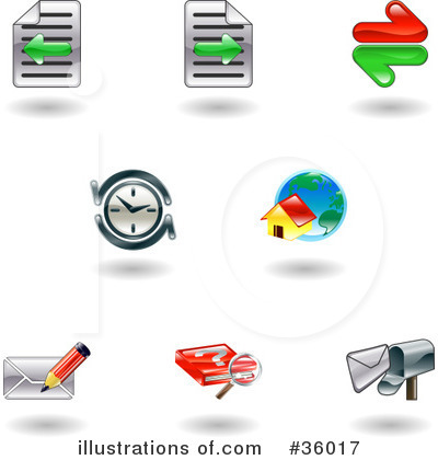 Royalty-Free (RF) Icons Clipart Illustration by AtStockIllustration - Stock Sample #36017