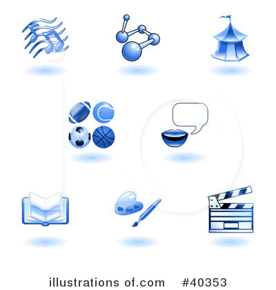 Royalty-Free (RF) Icons Clipart Illustration by AtStockIllustration - Stock Sample #40353