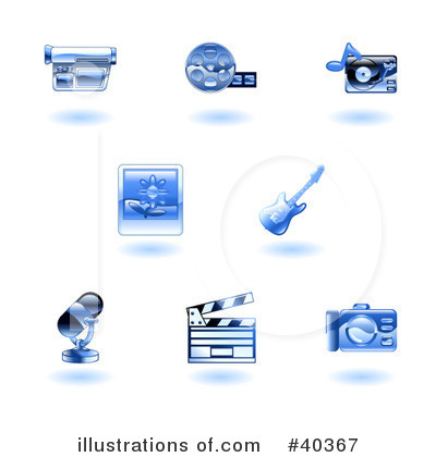 Royalty-Free (RF) Icons Clipart Illustration by AtStockIllustration - Stock Sample #40367
