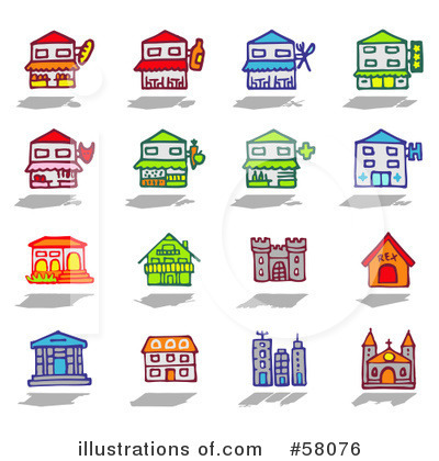 Royalty-Free (RF) Icons Clipart Illustration by NL shop - Stock Sample #58076