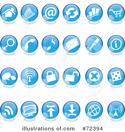 Royalty-Free (RF) Icons Clipart Illustration by cidepix - Stock Sample #72394