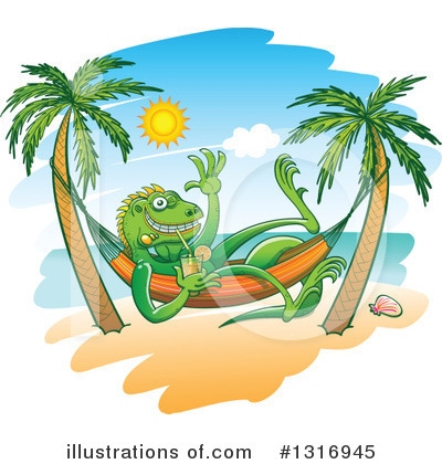 Tropical Beach Clipart #1316945 by Zooco