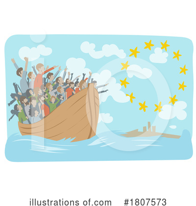 Royalty-Free (RF) Immigration Clipart Illustration by Domenico Condello - Stock Sample #1807573