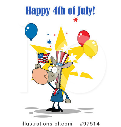 Royalty-Free (RF) Independence Day Clipart Illustration by Hit Toon - Stock Sample #97514