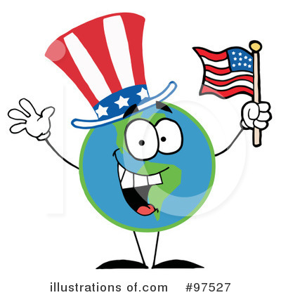 American Flag Clipart #97527 by Hit Toon