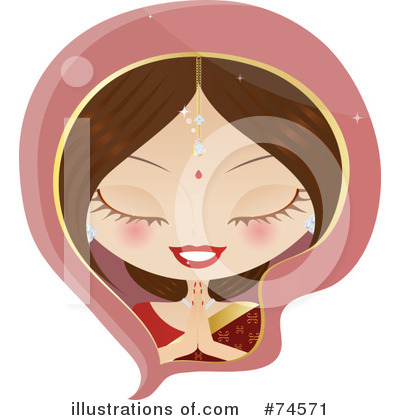 Indian Woman Clipart #74571 by Melisende Vector