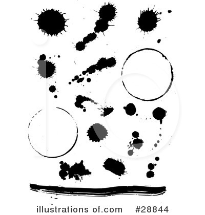 Royalty-Free (RF) Ink Splatters Clipart Illustration by KJ Pargeter - Stock Sample #28844