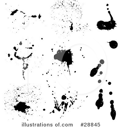 Royalty-Free (RF) Ink Splatters Clipart Illustration by KJ Pargeter - Stock Sample #28845