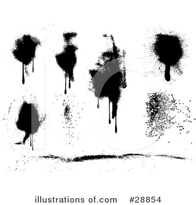Royalty-Free (RF) Ink Splatters Clipart Illustration by KJ Pargeter - Stock Sample #28854