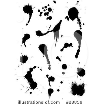 Royalty-Free (RF) Ink Splatters Clipart Illustration by KJ Pargeter - Stock Sample #28856