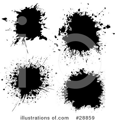 Royalty-Free (RF) Ink Splatters Clipart Illustration by KJ Pargeter - Stock Sample #28859