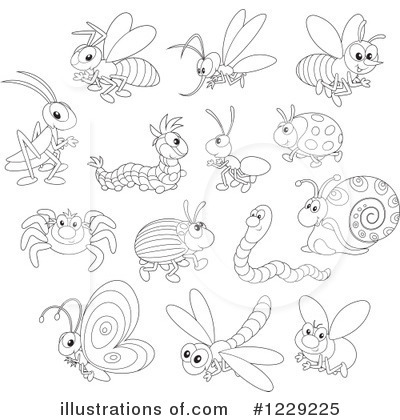 Royalty-Free (RF) Insect Clipart Illustration by Alex Bannykh - Stock Sample #1229225