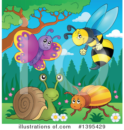 Royalty-Free (RF) Insect Clipart Illustration by visekart - Stock Sample #1395429