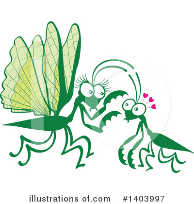 Praying Mantis Clipart #1403997 by Zooco