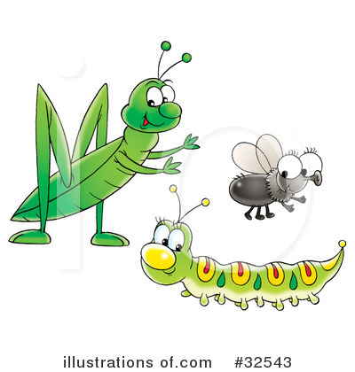 Royalty-Free (RF) Insects Clipart Illustration by Alex Bannykh - Stock Sample #32543