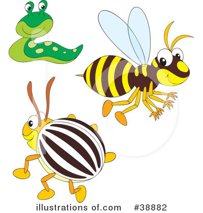 Royalty-Free (RF) Insects Clipart Illustration by Alex Bannykh - Stock Sample #38882