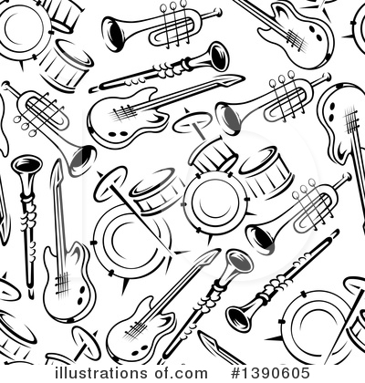 Electric Guitar Clipart #1390605 by Vector Tradition SM