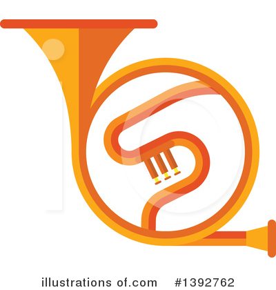 French Horn Clipart #1392762 by Vector Tradition SM